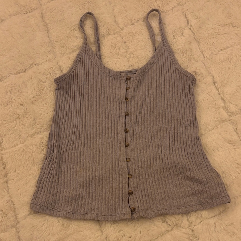 American Eagle Outfitters Ribbed Button-Front Camisole